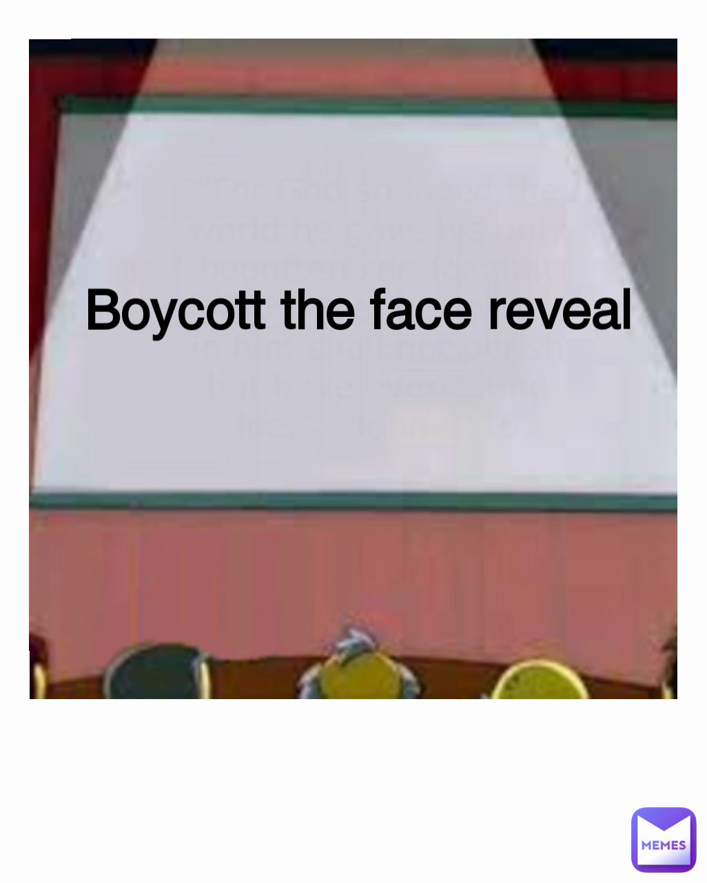 Boycott the face reveal