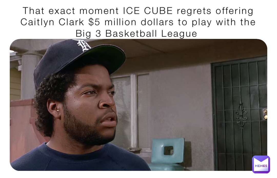 That exact moment ICE CUBE regrets offering Caitlyn Clark $5 million dollars to play with the Big 3 Basketball League
