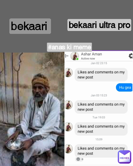 bekaari  #anas ki meme bekaari ultra pro