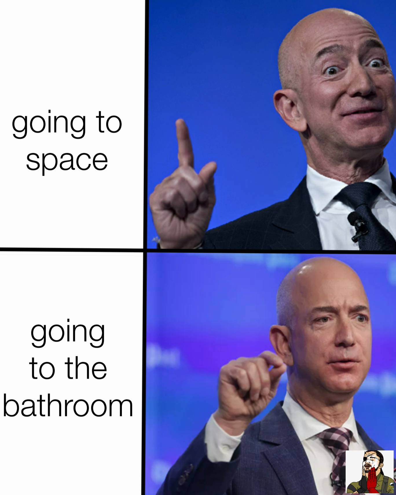 going to space going to the bathroom