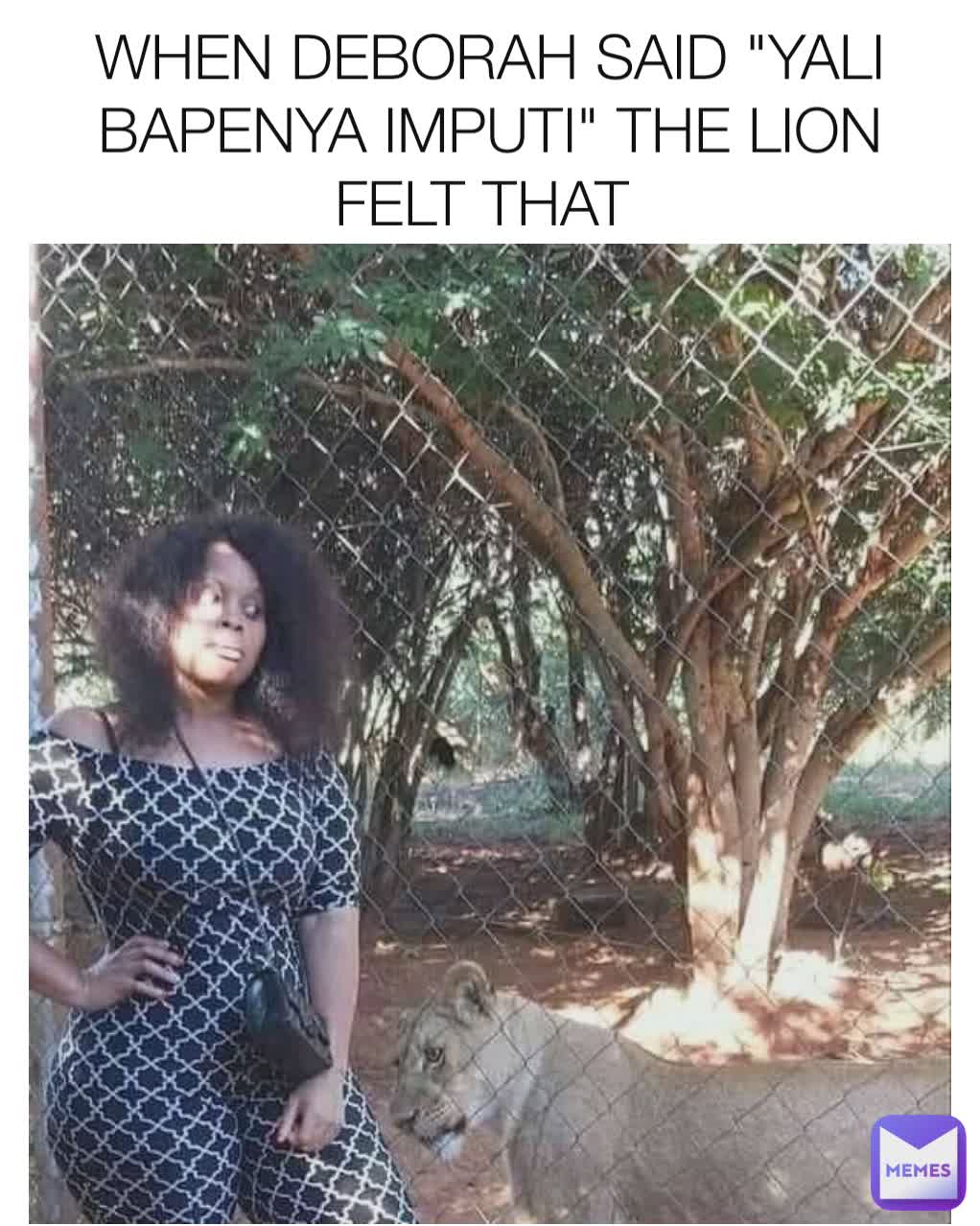 WHEN DEBORAH SAID "YALI BAPENYA IMPUTI" THE LION FELT THAT 