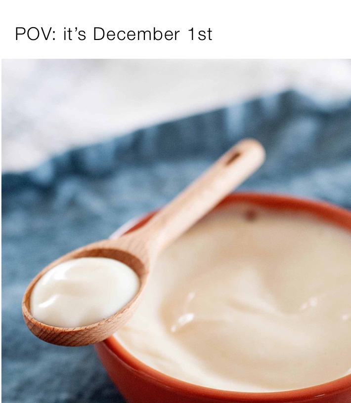 POV: it’s December 1st