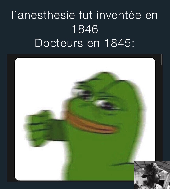 l’anesthésie fut inventée en 1846 
Docteurs en 1845: 