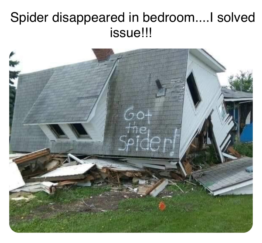 Double tap to edit Spider disappeared in bedroom....I solved issue!!!