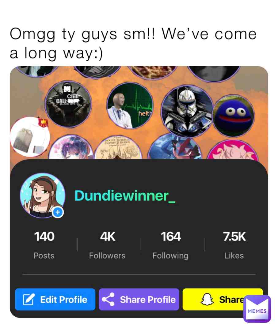 Meme shared by @Dundiewinner_