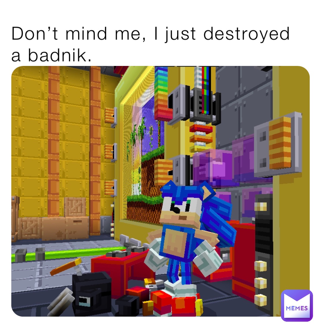 Don’t mind me, I just destroyed a badnik.