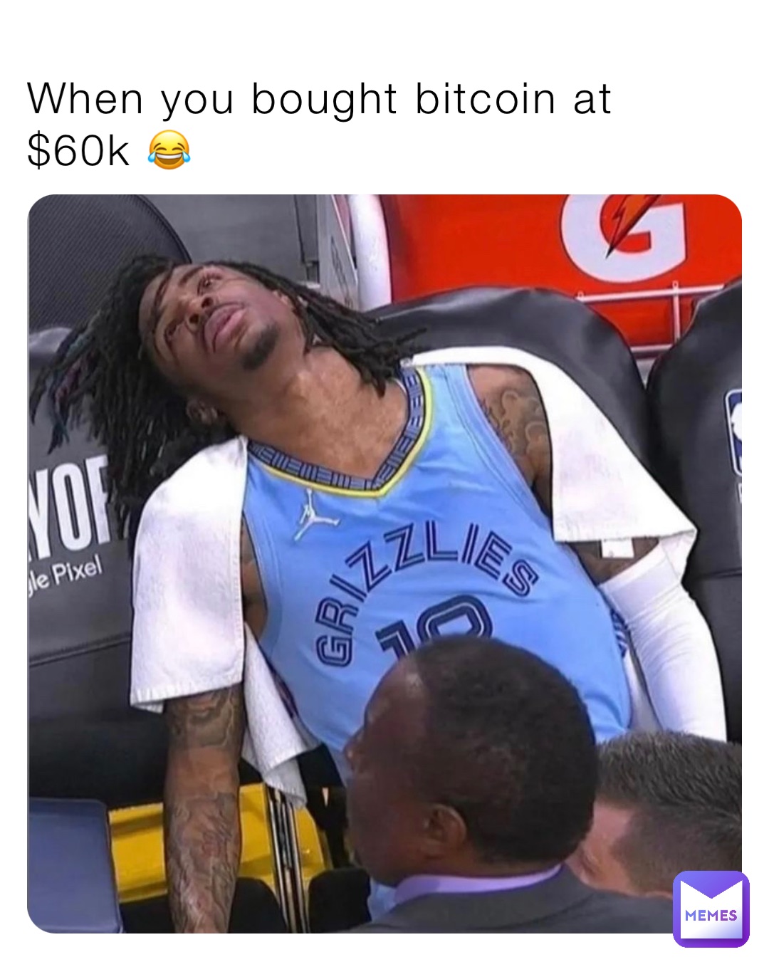 When you bought bitcoin at $60k 😂