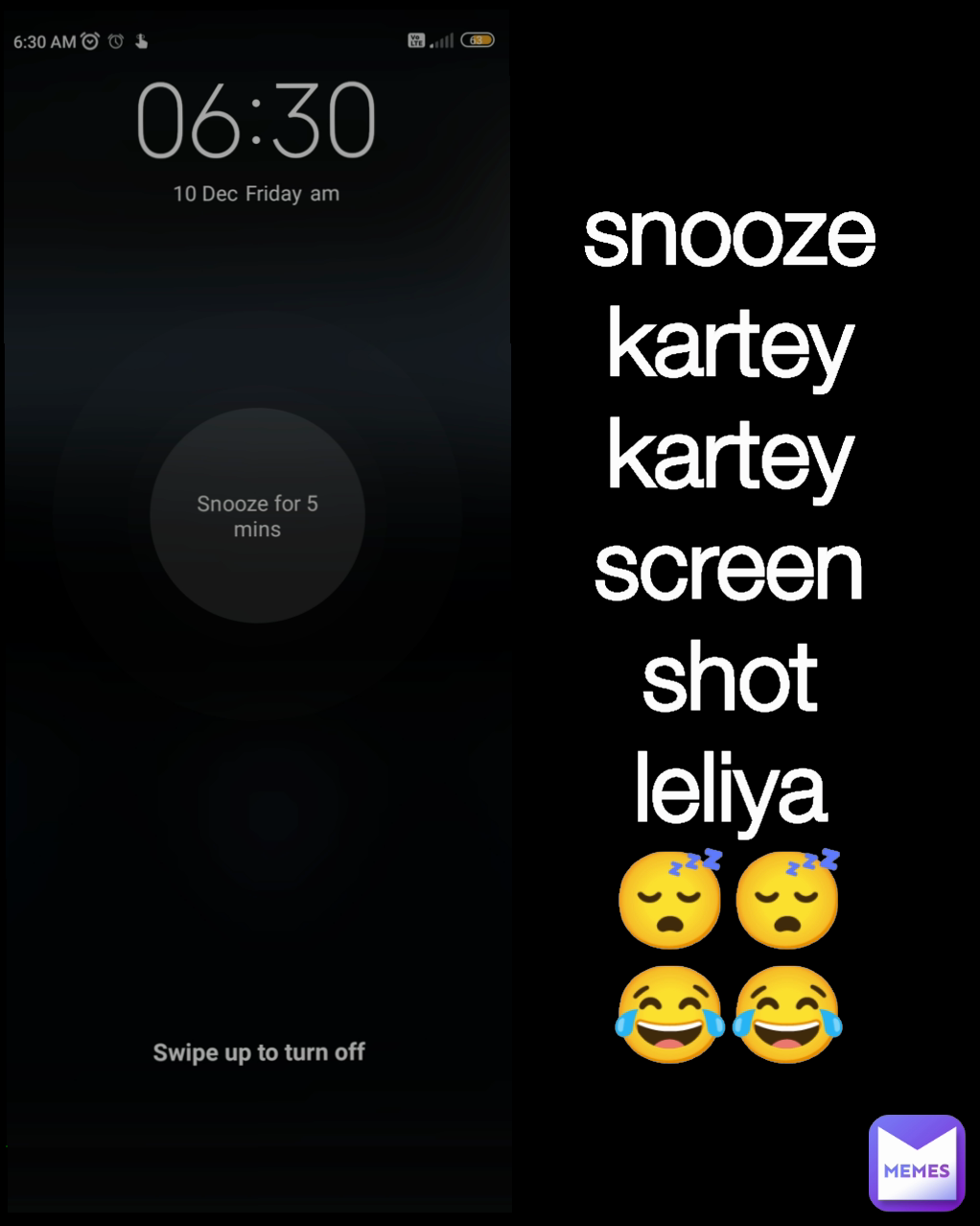 snooze kartey kartey screen shot leliya 😴😴😂😂