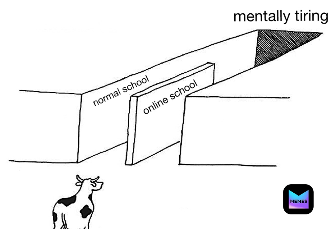 normal school online school  mentally tiring 