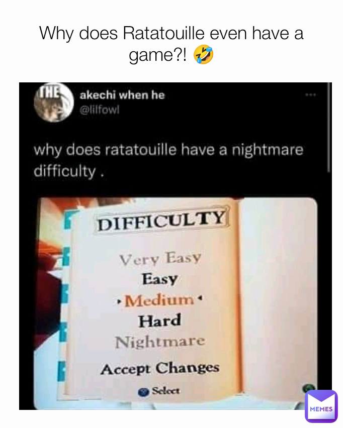 Why does Ratatouille even have a game?! 🤣