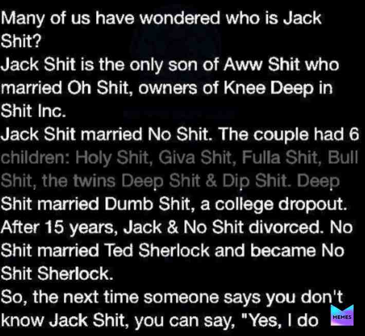 #meme #youdontknowjackshit #funny