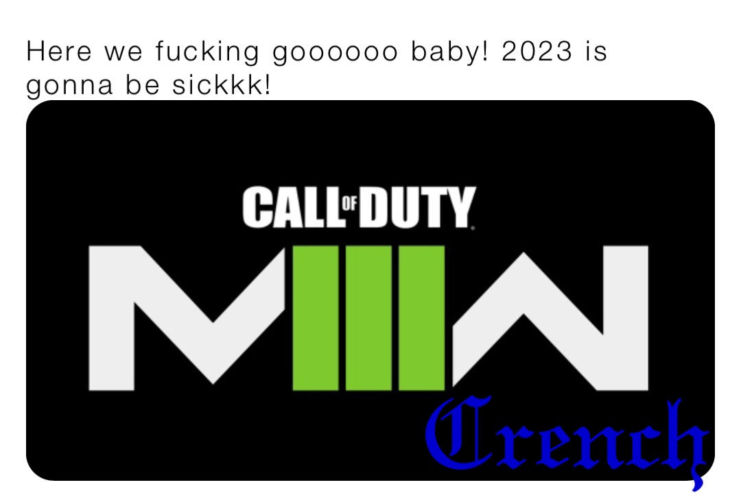 Here we fucking goooooo baby! 2023 is gonna be sickkk!