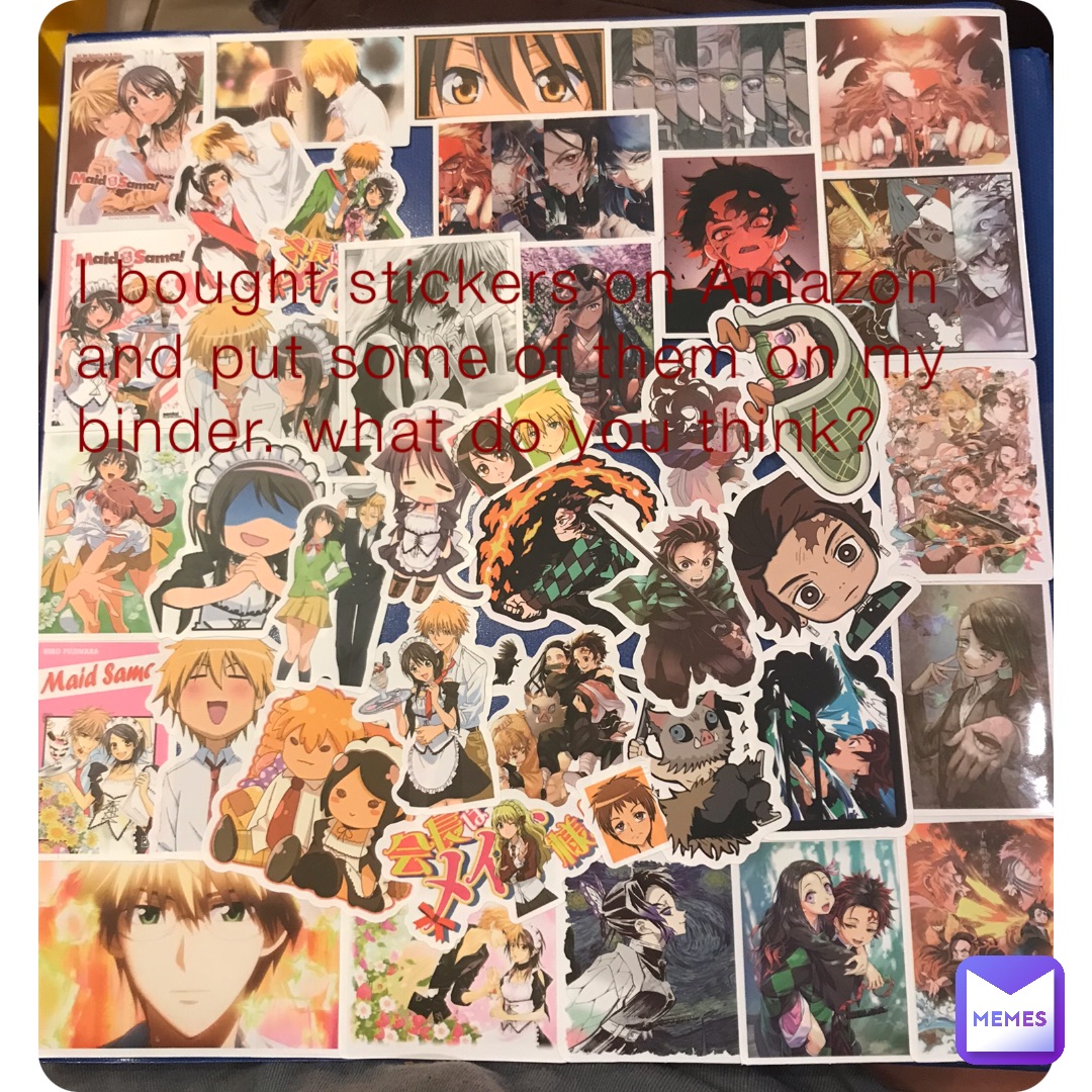 I bought stickers on Amazon and put some of them on my binder. what do you think?