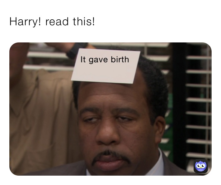 Harry! read this!