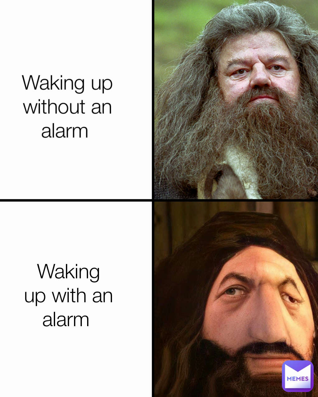 Waking up without an alarm  Waking up with an alarm 