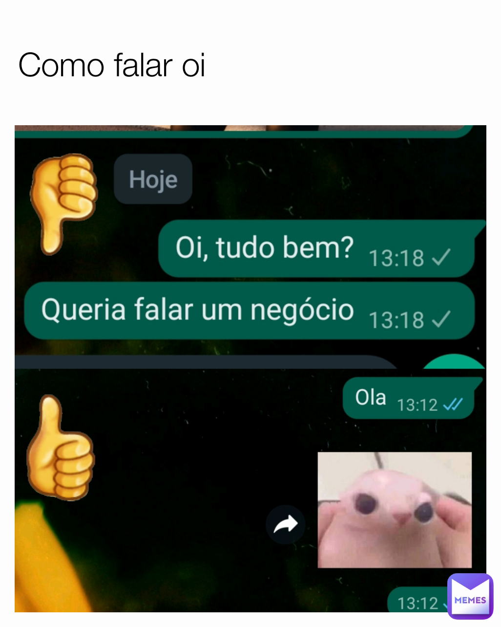 👎 Como falar oi 👍