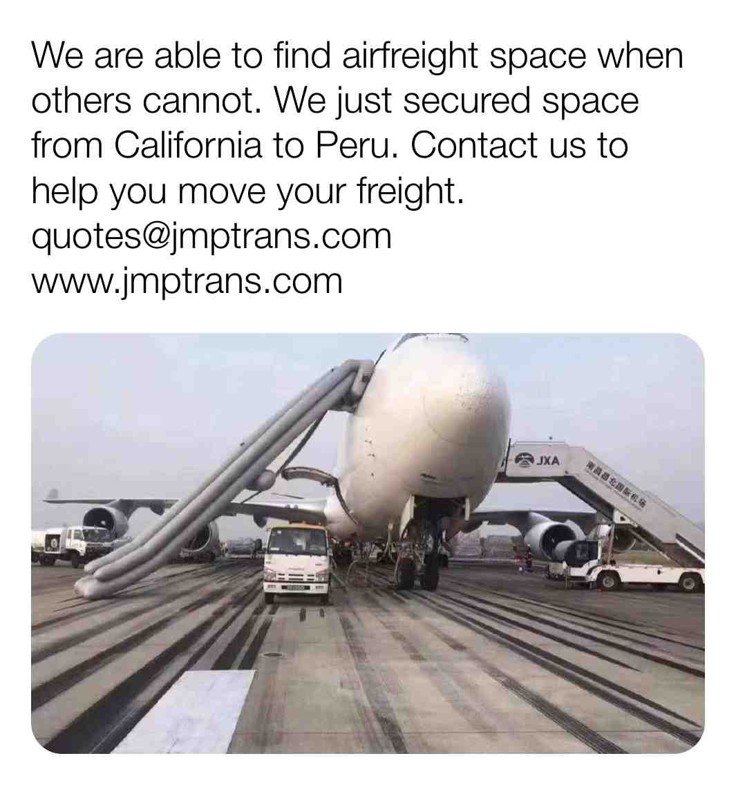 #logistics #airfreight #freight #cargo #internationallogistics
#logisticsmanagement #shipping
#transportation #import #export
#aircargo #supplychain #freightforwarder
#logistica #cargaaerea #carga #envios #logisticainternacional #gerencialogistica #transportacion #importacion #exportacion #agenciadeenvios #agenciadeaduanas
