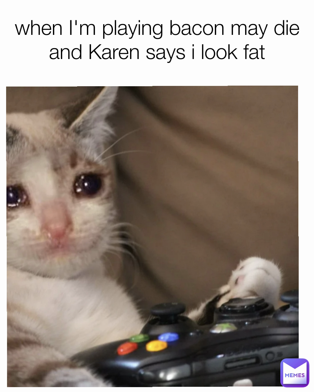 when I'm playing bacon may die and Karen says i look fat