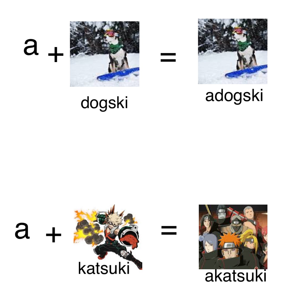 a a + + = = dogski akatsuki katsuki adogski