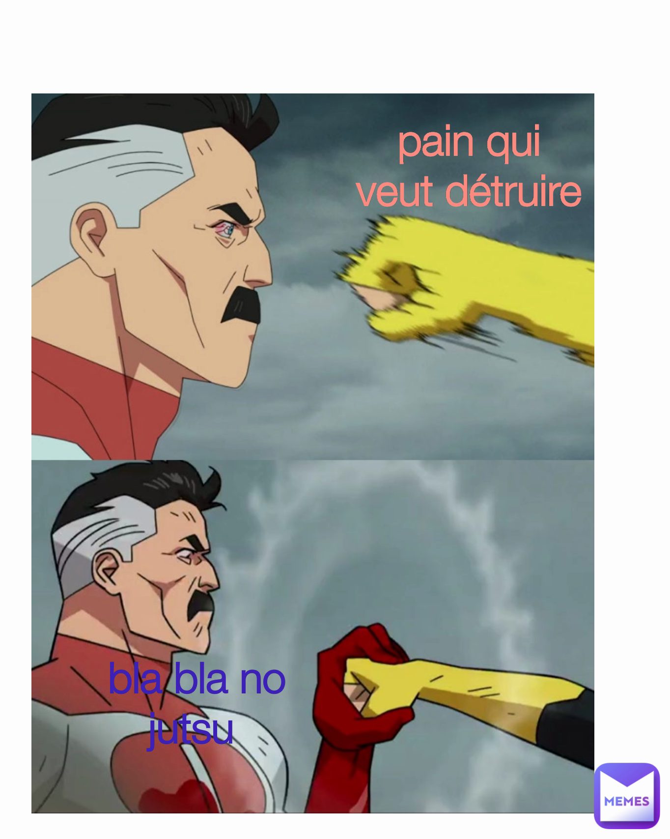 bla bla no jutsu  pain qui veut détruire konoha