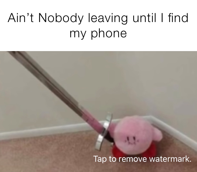 Ain’t Nobody leaving until I find my phone 