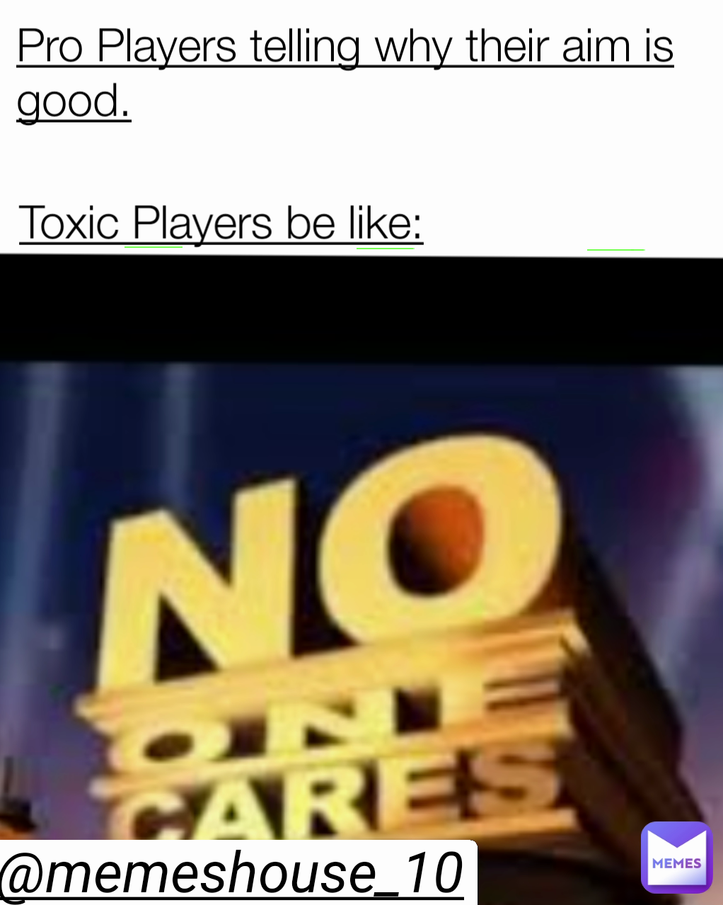 @memeshouse_10 Toxic Players be like: Pro Players telling why their aim is good.