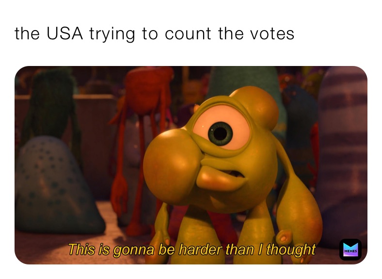 the USA trying to count the votes 