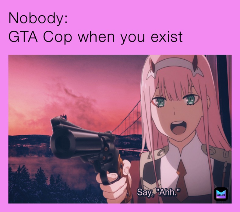 Nobody:
GTA Cop when you exist