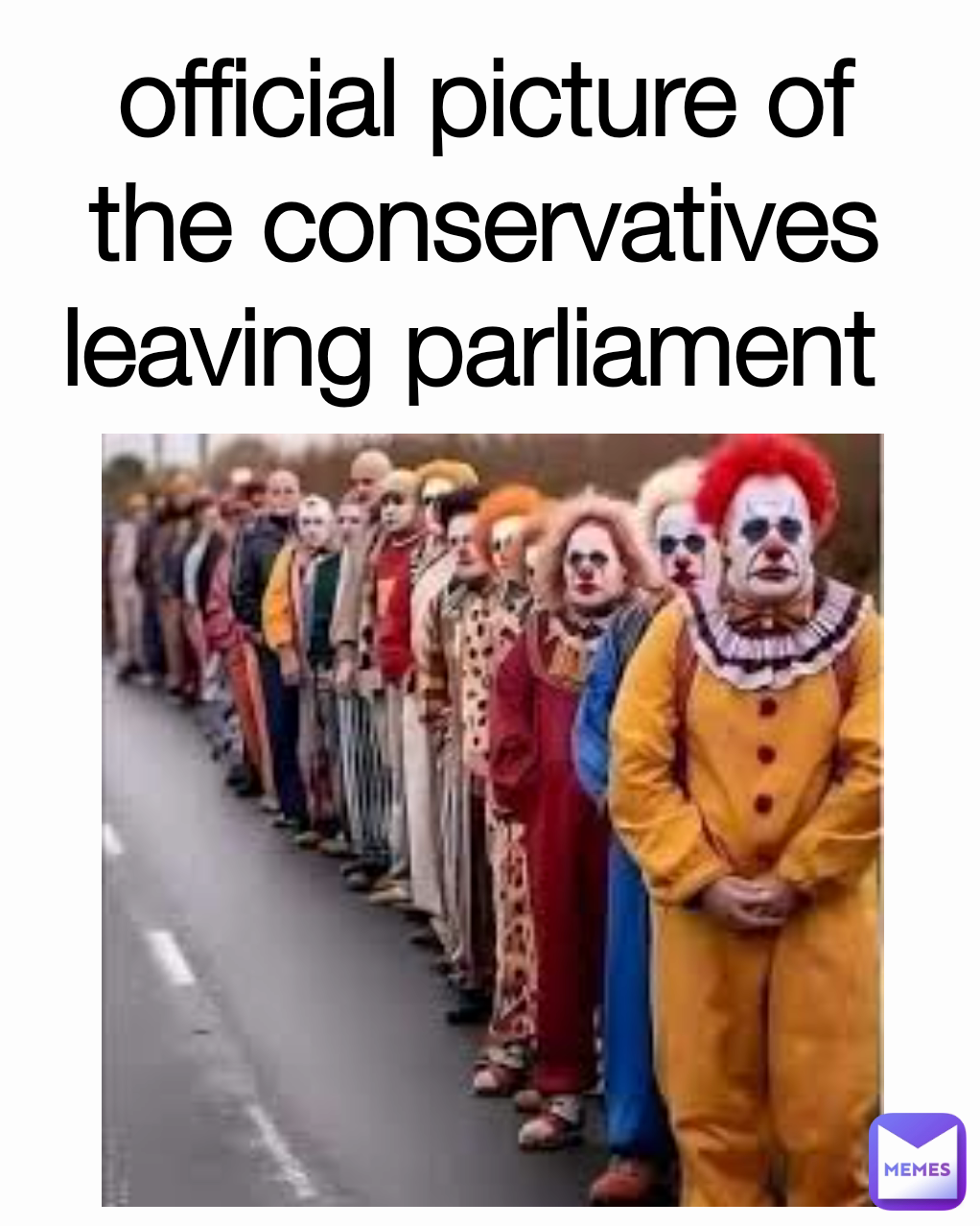 official picture of the conservatives leaving parliament 