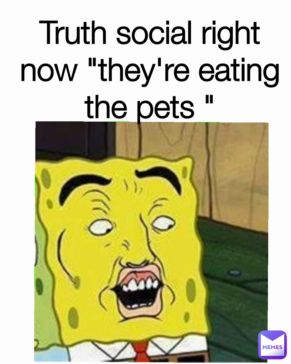 Truth social right now "they're eating the pets "