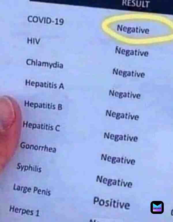 Thank god I tested negative