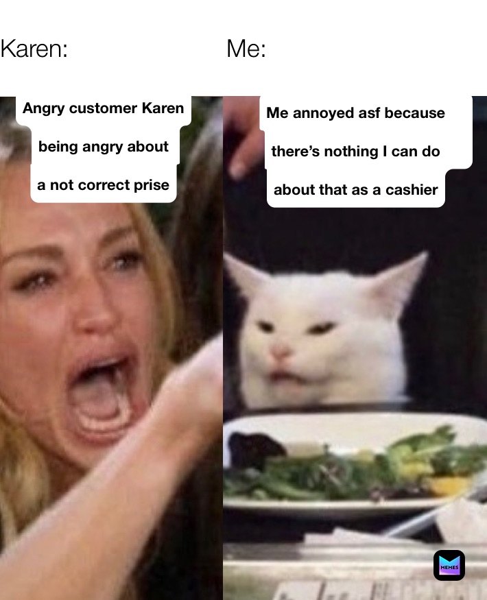 angry cashier meme