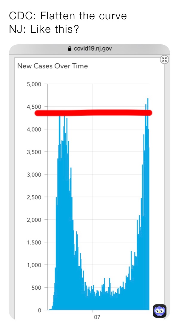 CDC: Flatten the curve
NJ: Like this?
