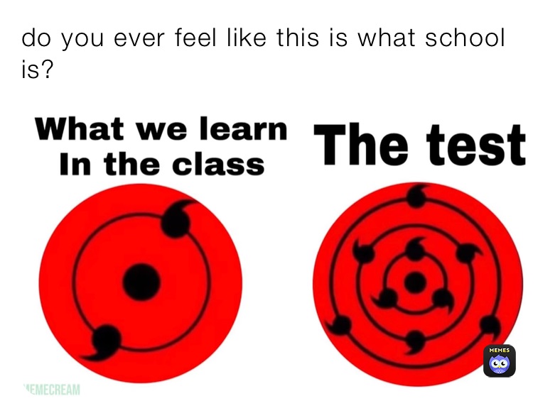 do you ever feel like this is what school is?