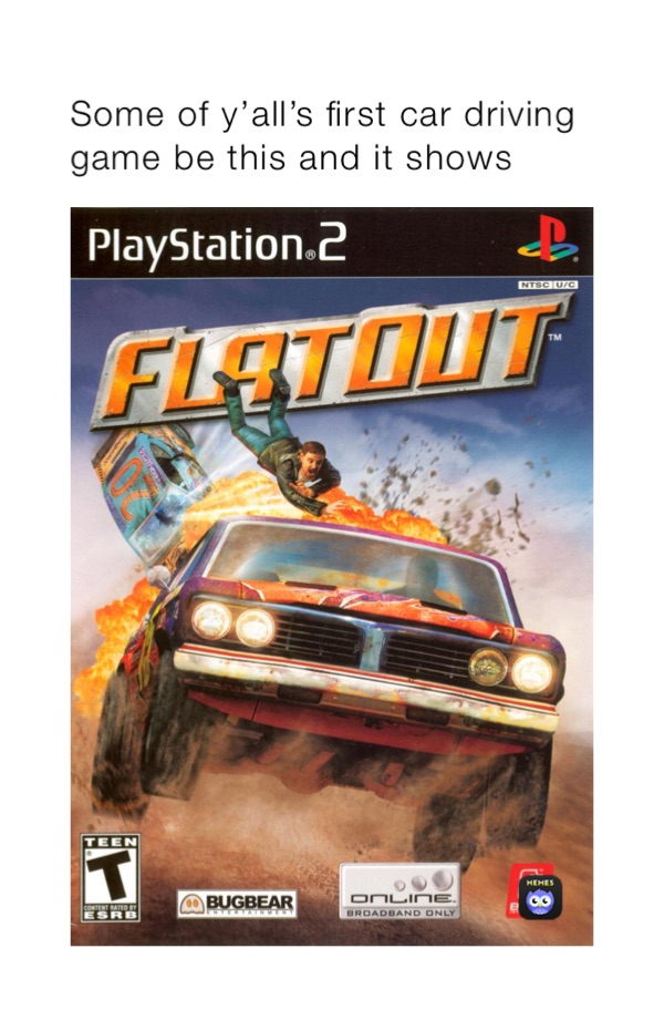 Some of y’all’s first car driving game be this and it shows