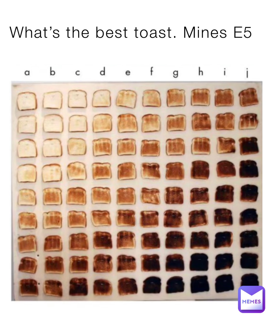 What’s the best toast. Mines E5