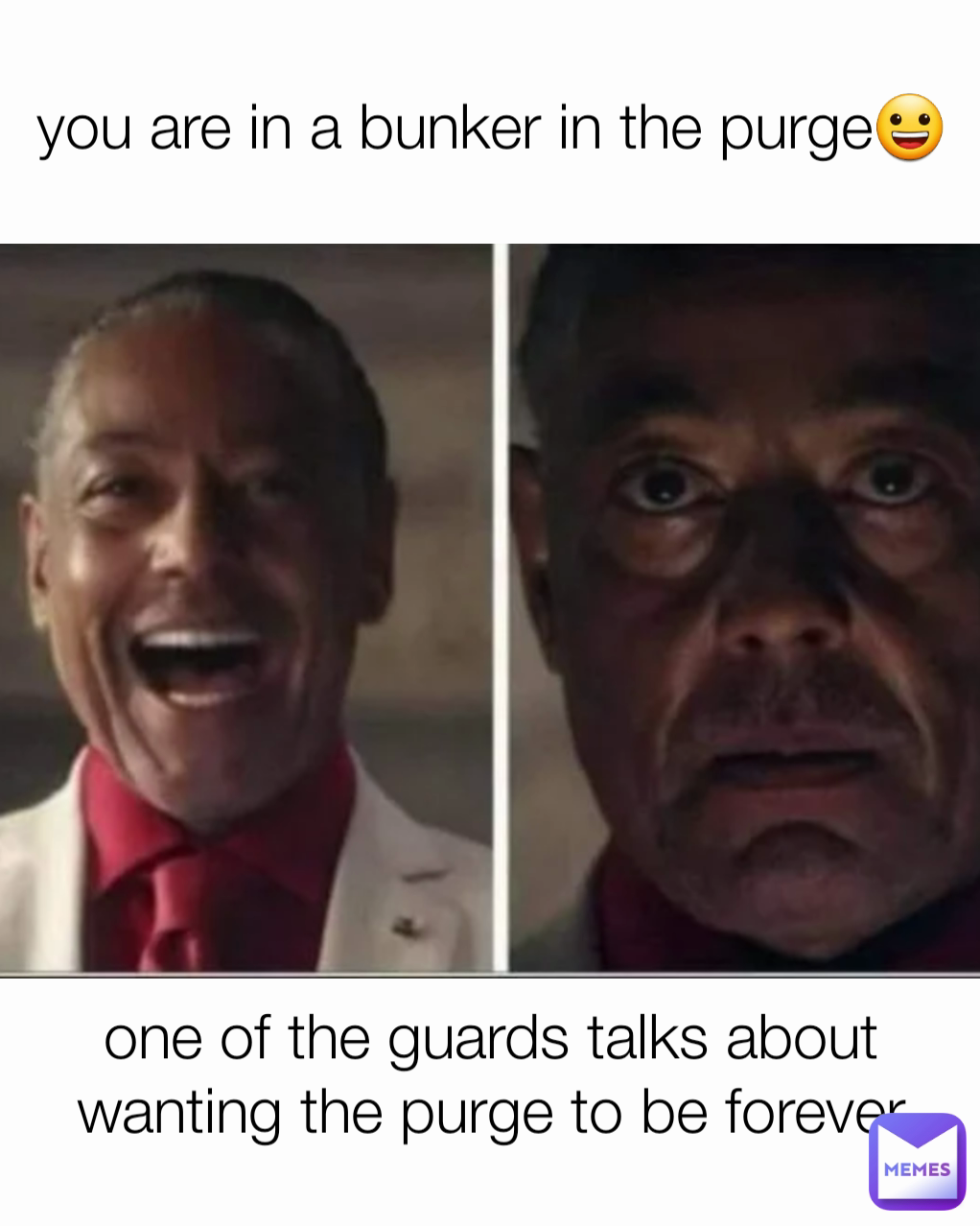 one of the guards talks about wanting the purge to be forever
 you are in a bunker in the purge😀
