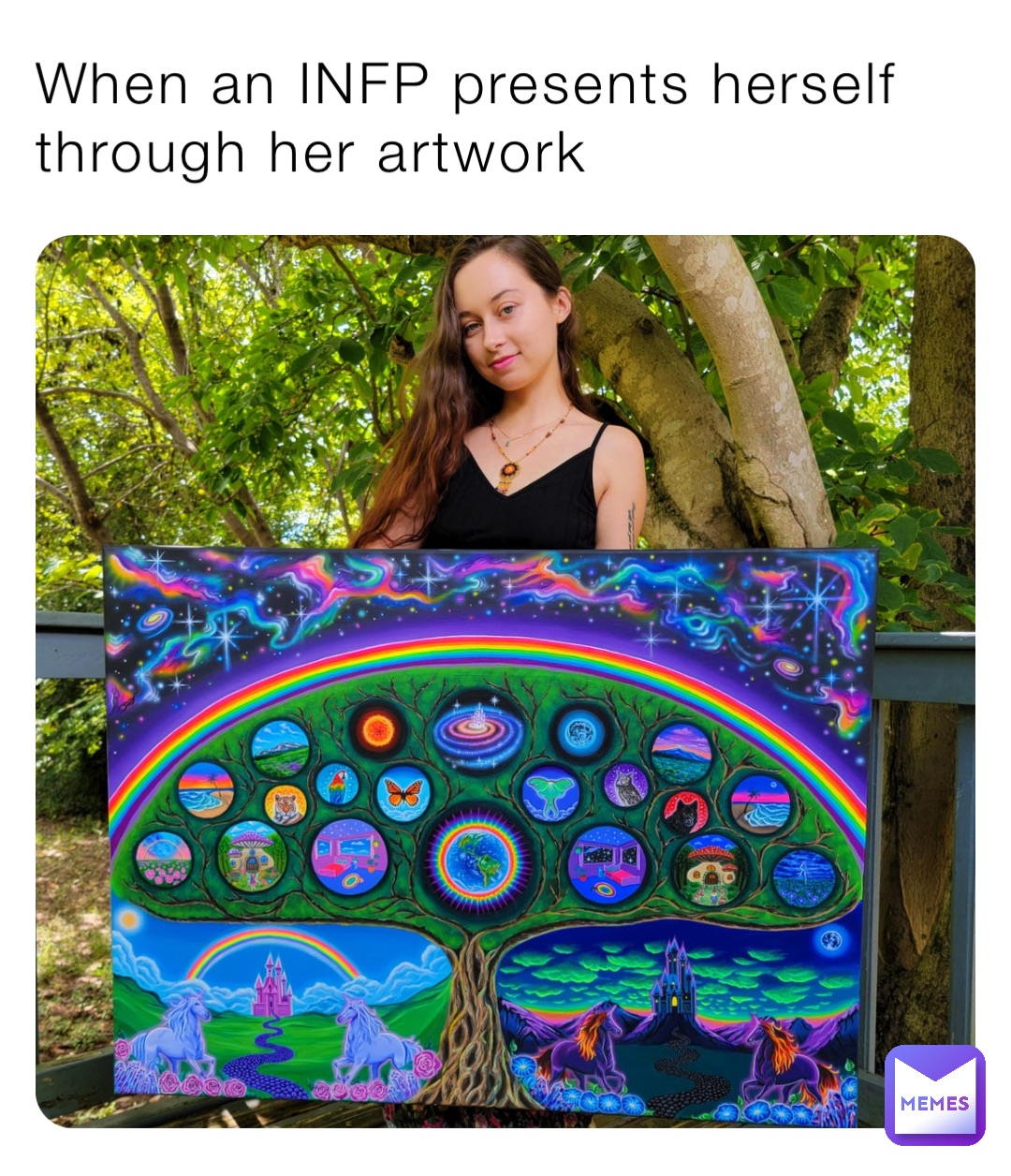 When an INFP presents herself through her artwork