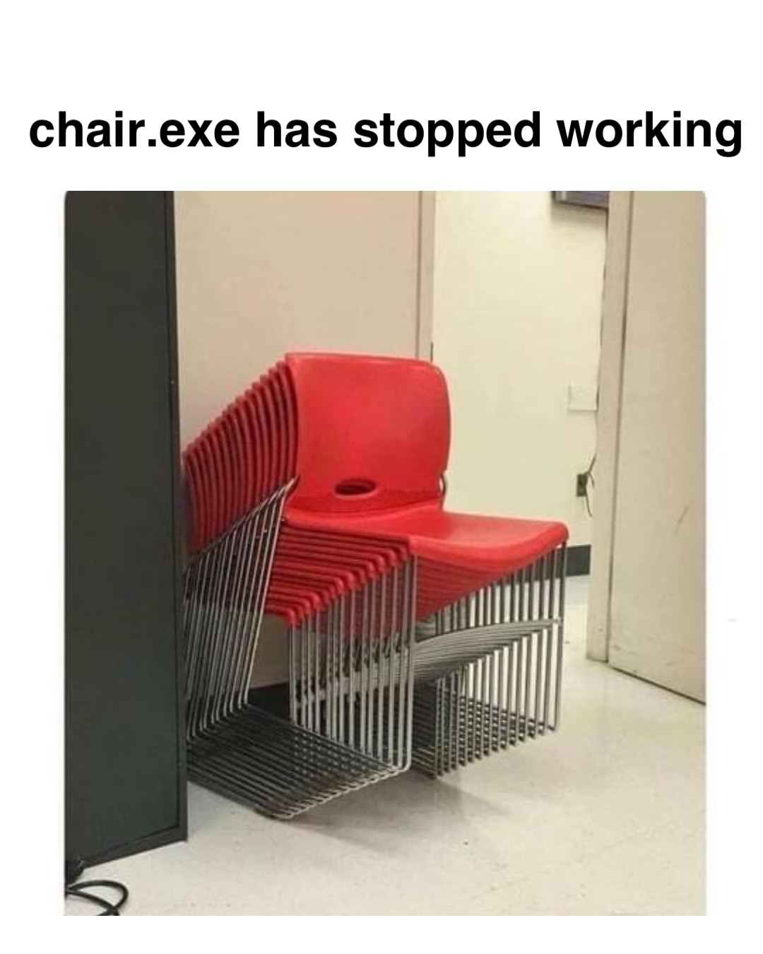 Double tap to edit chair.exe has stopped working