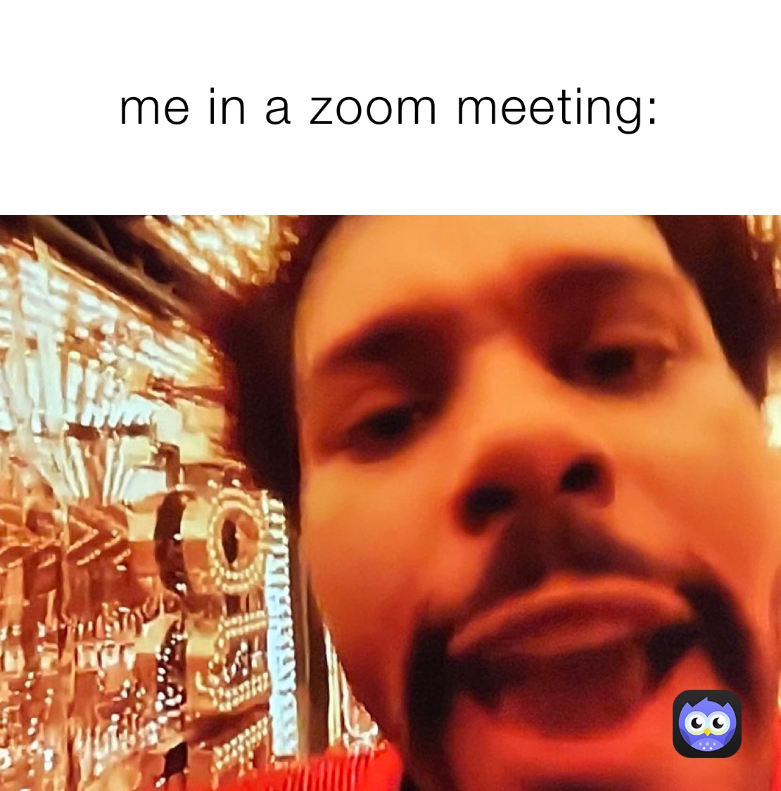 me in a zoom meeting: