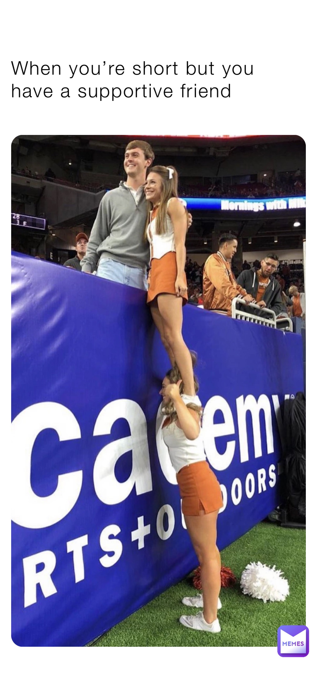 When you’re short but you have a supportive friend