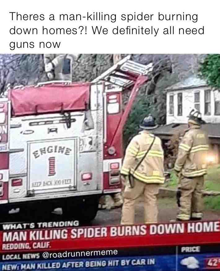 #funnymemes β #mankilling β #spiders β #burning β #down β #homes β #guns