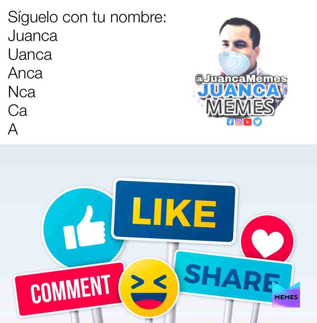 Síguelo con tu nombre!
d^*’??✔️1?? PLEASE #follow and #share
#JuancaMemes
#meme #memes #funny #memesdaily #funnymemes #follow #like #memesmexicanos #memesenespanol #dailymemes #comedy #instagram #fun #quarentine #fortnite #funnymeme #corona #coronamemes #coronavirus 