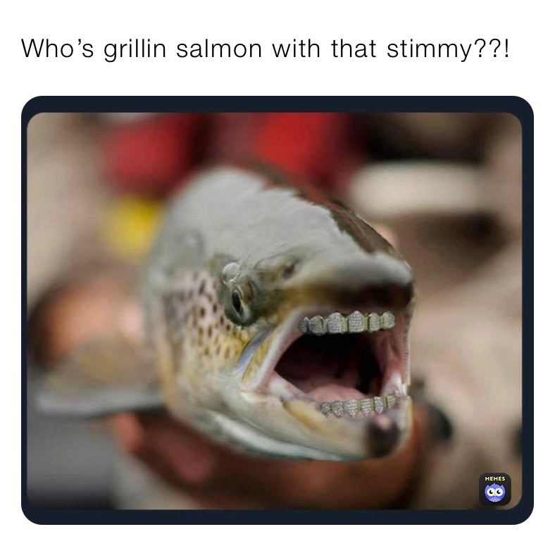 Who’s grillin salmon with that stimmy??! macmrn Memes