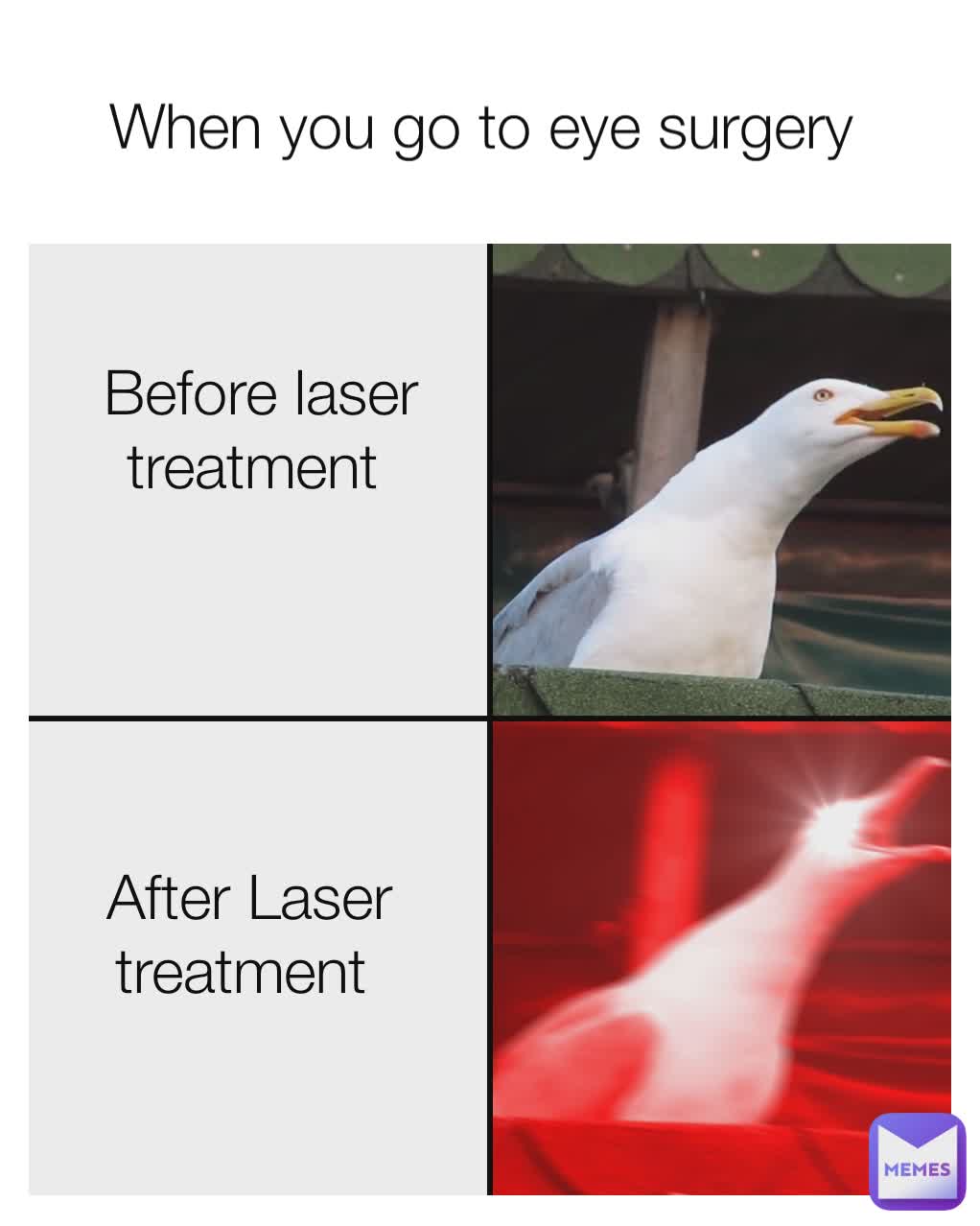 When you go to eye surgery  Before laser treatment  After Laser treatment 