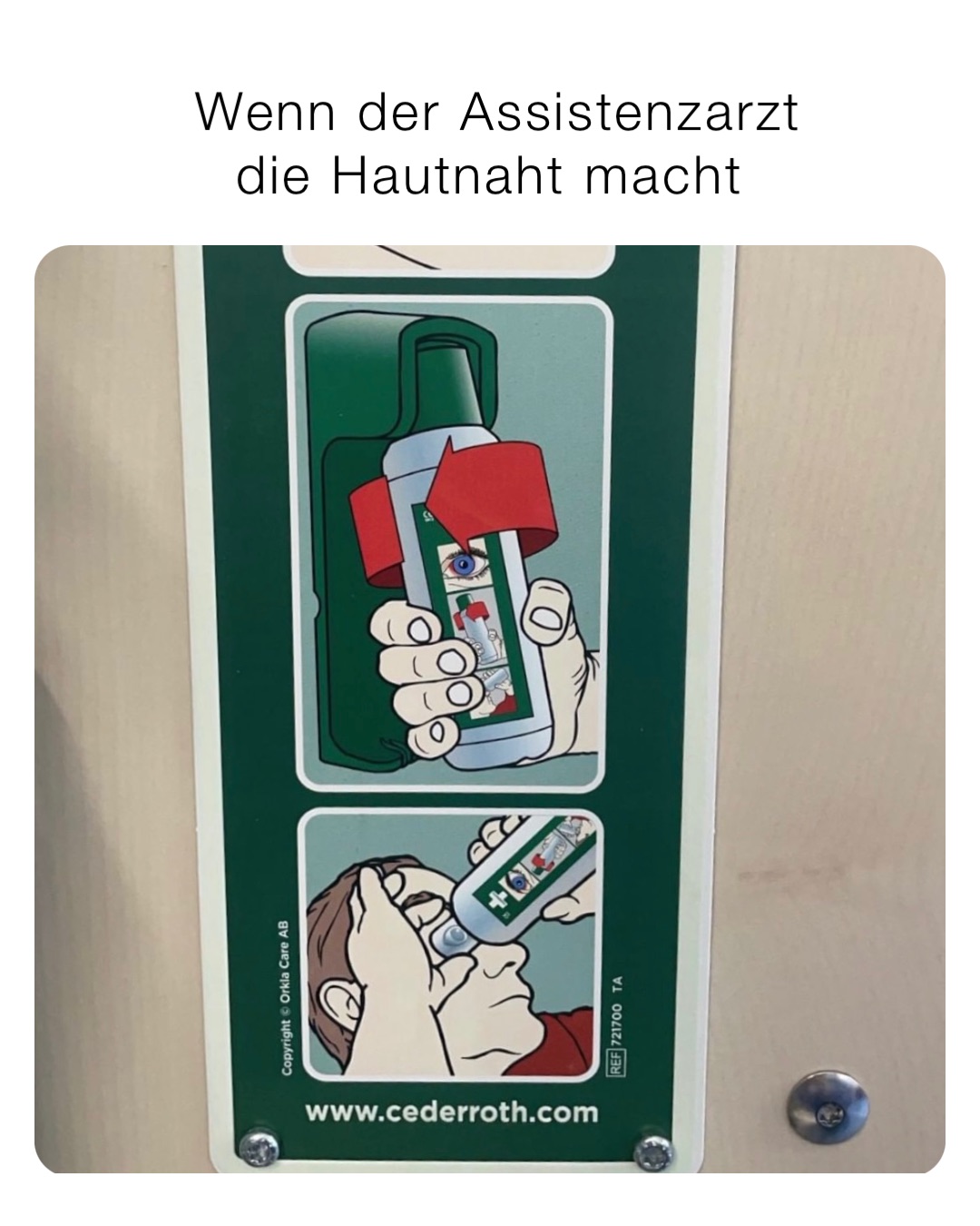 Wenn der Assistenzarzt 
die Hautnaht macht