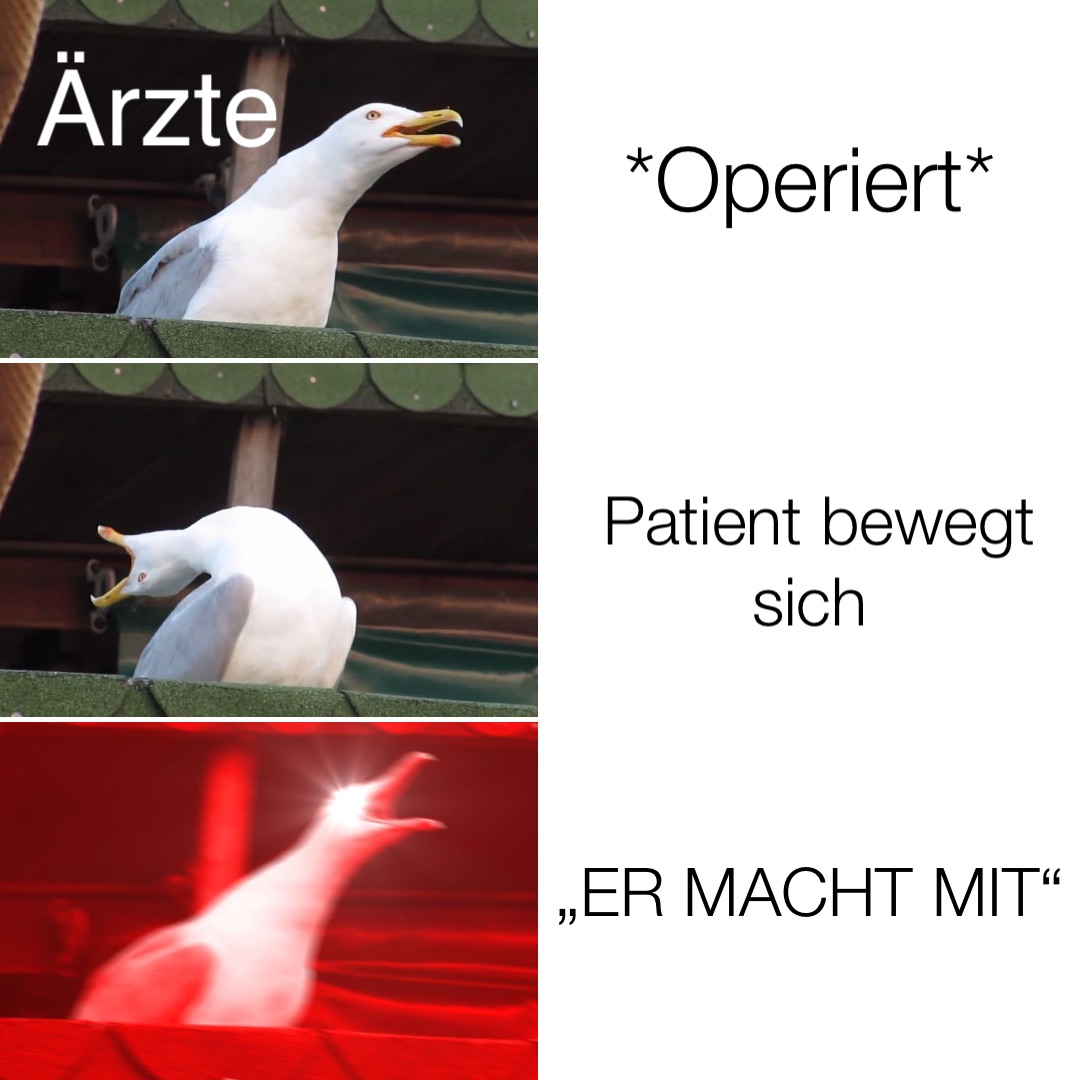 *Operiert* Patient bewegt sich „ER MACHT MIT“ Ärzte