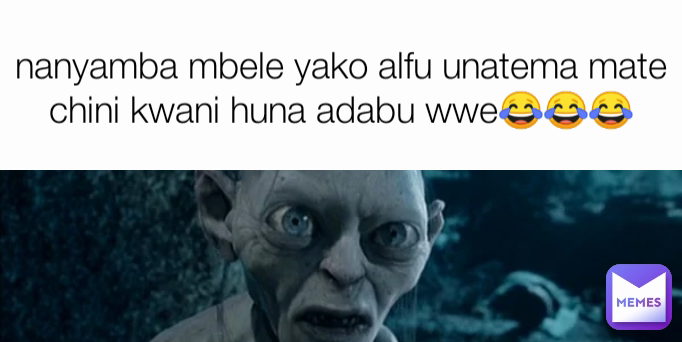 nanyamba mbele yako alfu unatema mate chini kwani huna adabu wwe😂😂😂
