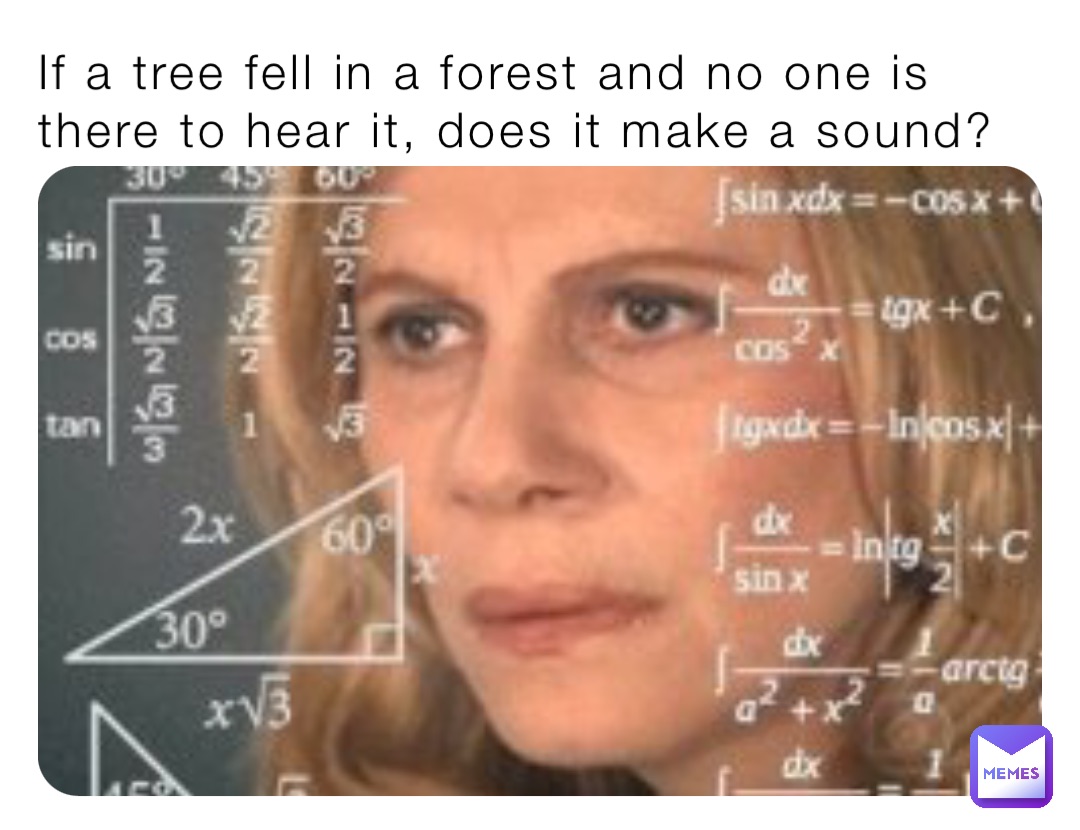 If a tree fell in a forest and no one is there to hear it, does it make a sound?