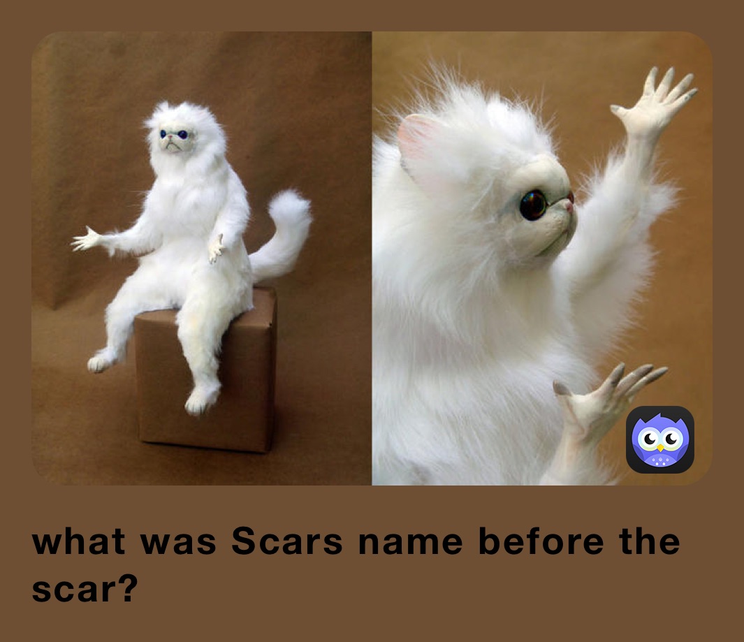 what was Scars name before he got the scar what was Scars name before